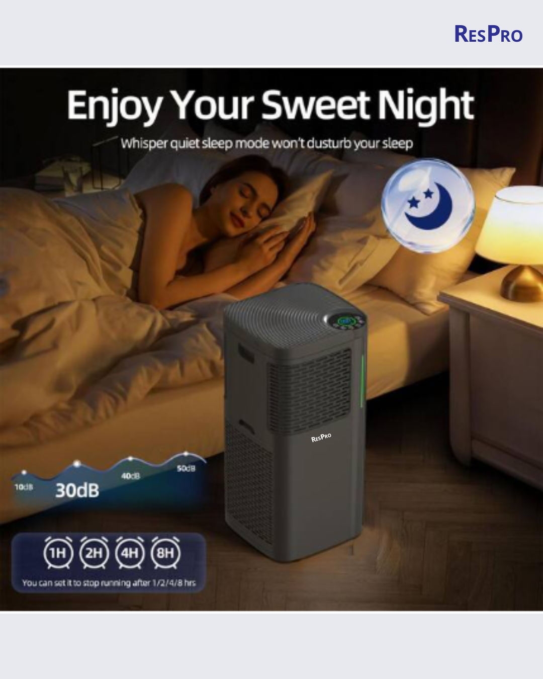 Respro Air Purifier HBR1350 with H13 HEPA Filters for Large Area Coverage - Image 9